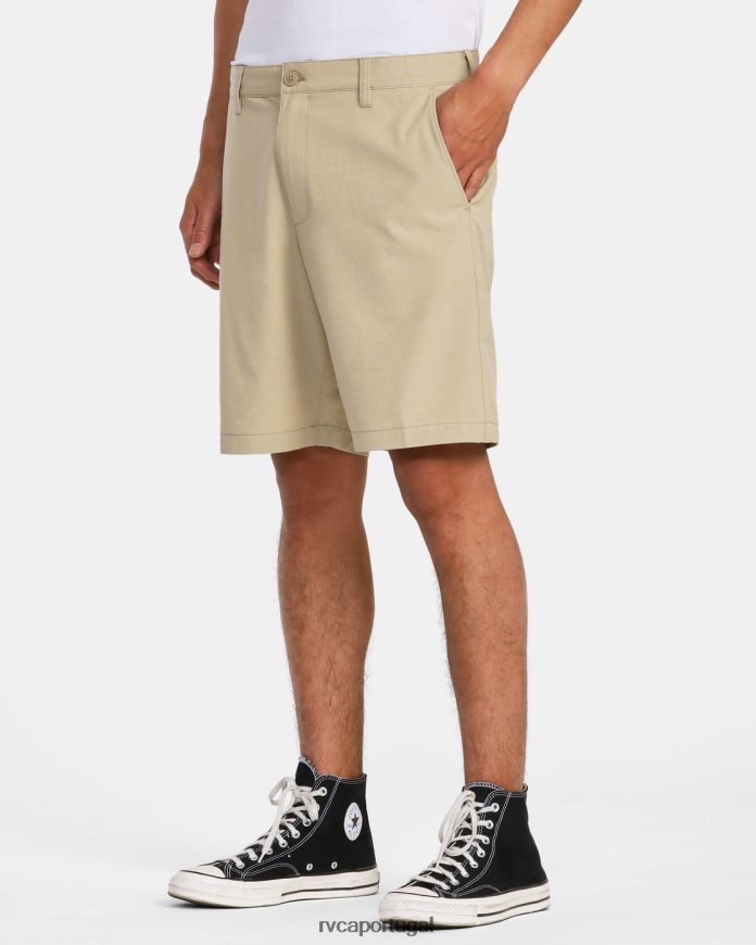 roupas RVCA homens calções de banho híbridos daggers chino cáqui N00F2H780