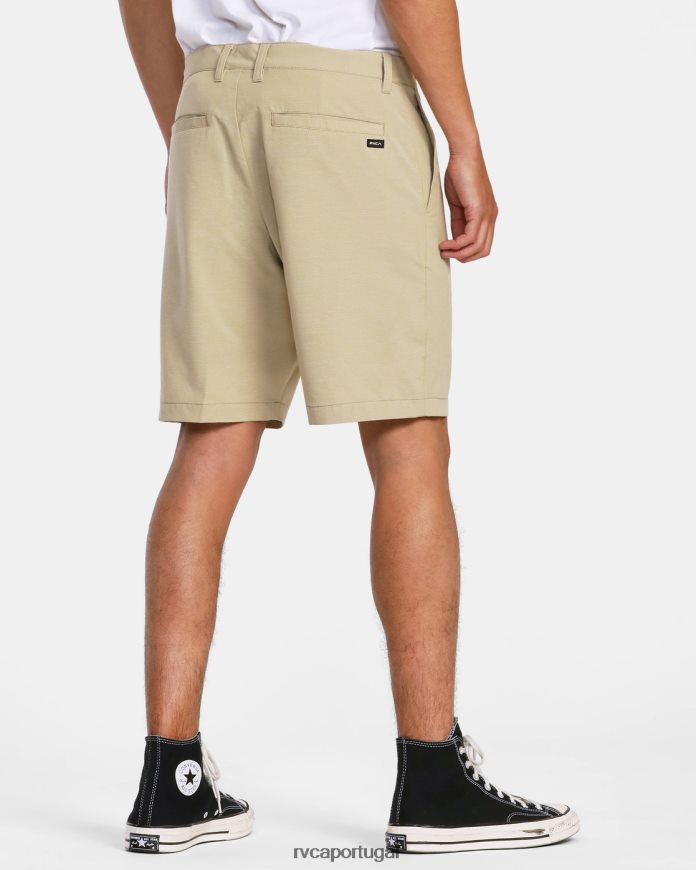 roupas RVCA homens calções de banho híbridos daggers chino cáqui N00F2H780