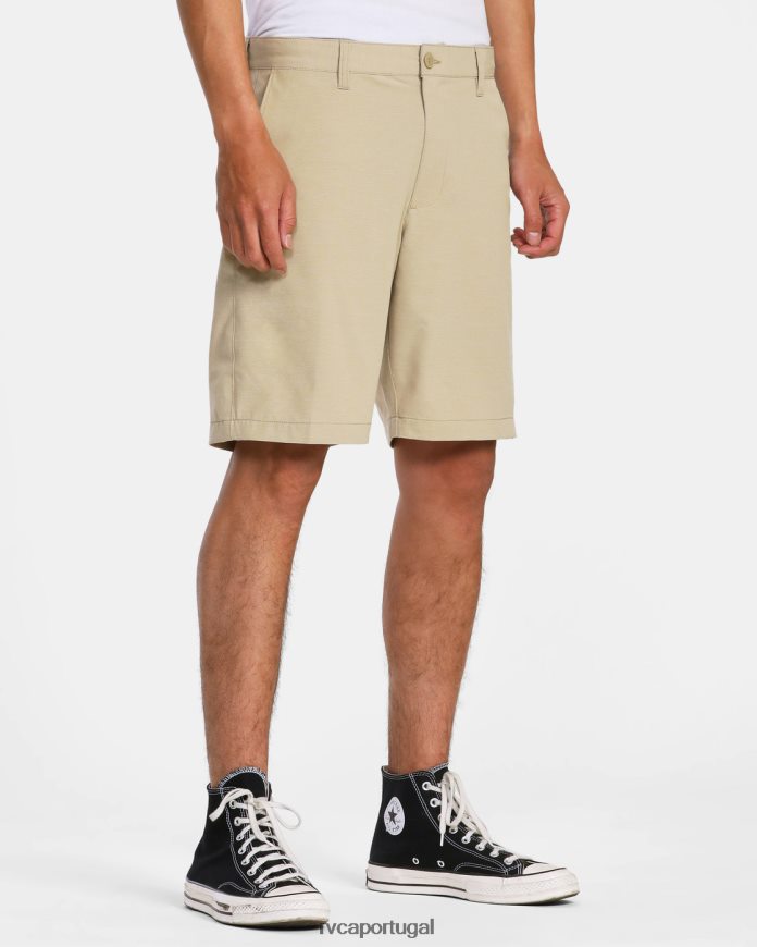 roupas RVCA homens calções de banho híbridos daggers chino cáqui N00F2H780