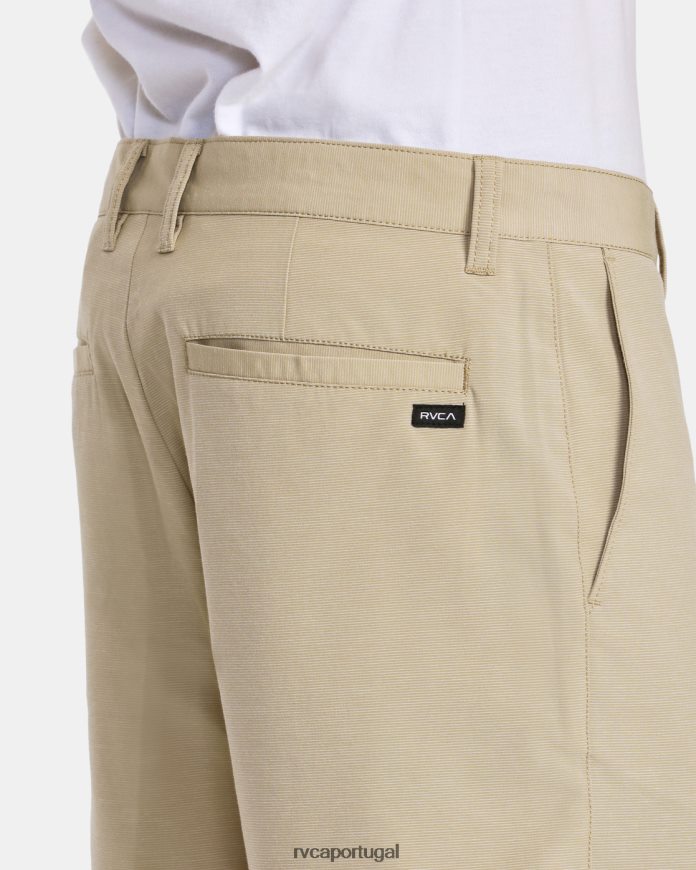 roupas RVCA homens calções de banho híbridos daggers chino cáqui N00F2H780