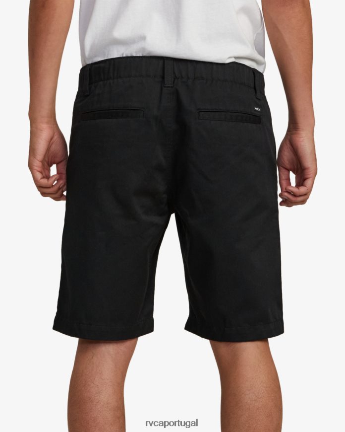 roupas RVCA homens coleção recession americana shorts elasticized 20 preto N00F2H733
