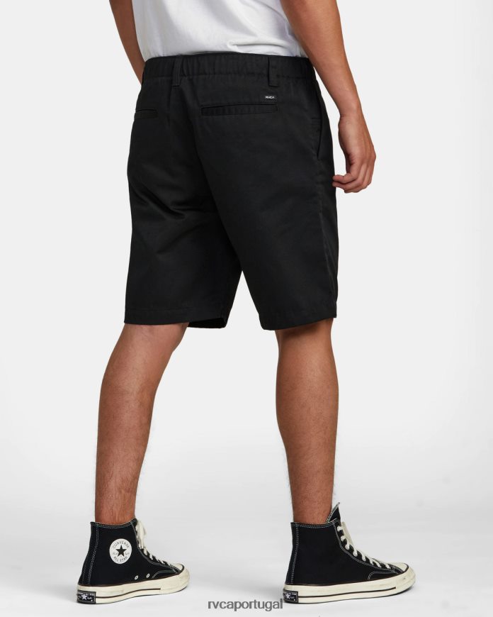 roupas RVCA homens coleção recession americana shorts elasticized 20 preto N00F2H733