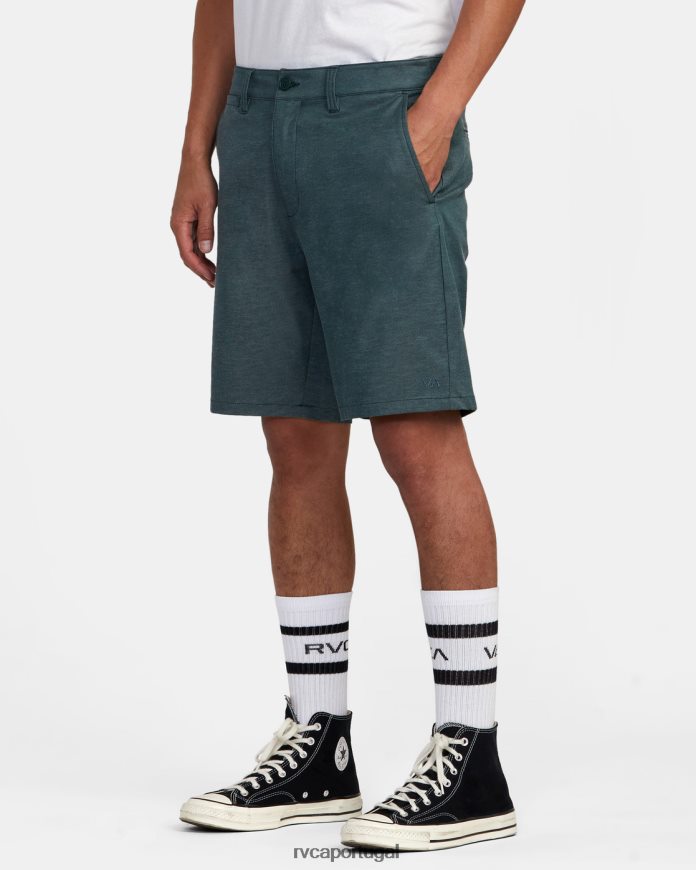 roupas RVCA homens de volta em shorts híbrido 19 caçador verde N00F2H758