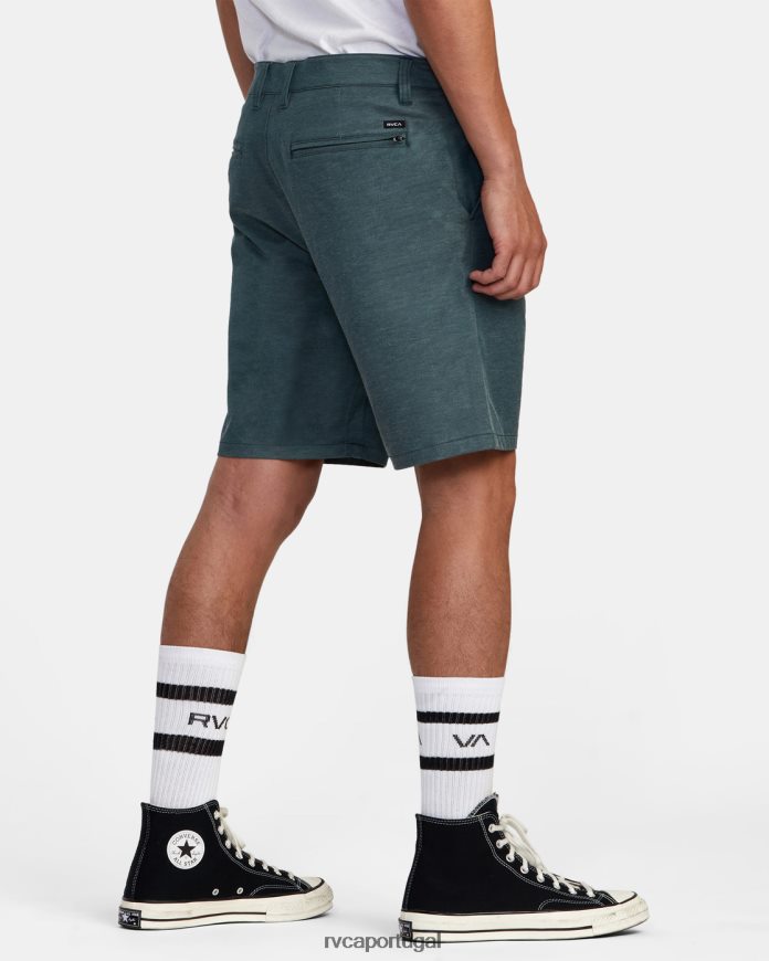 roupas RVCA homens de volta em shorts híbrido 19 caçador verde N00F2H758