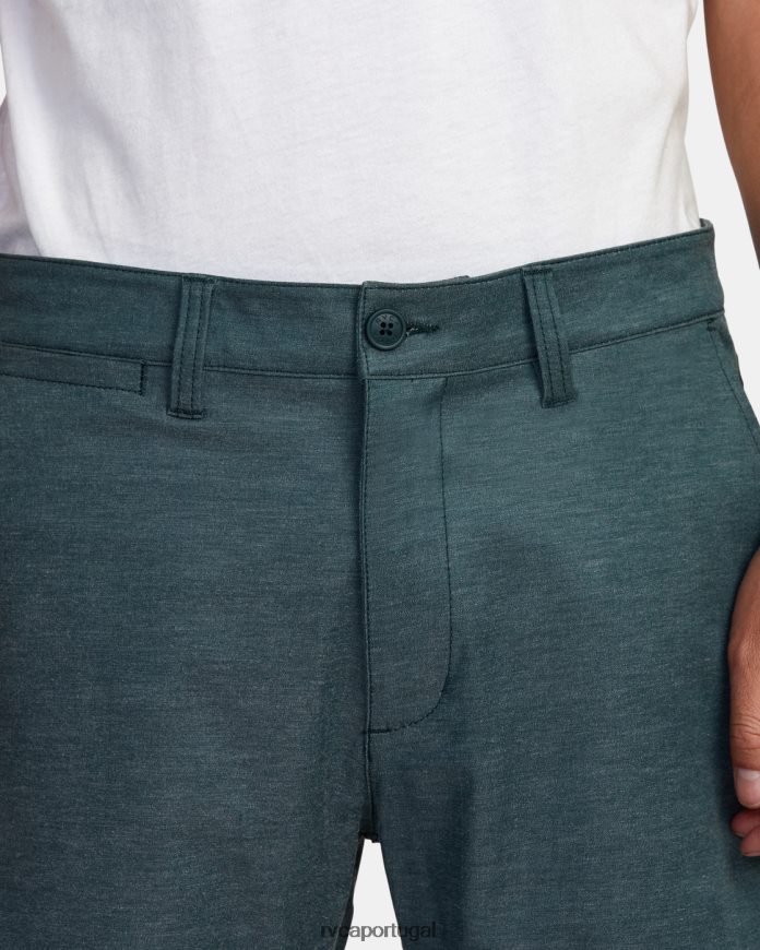 roupas RVCA homens de volta em shorts híbrido 19 caçador verde N00F2H758