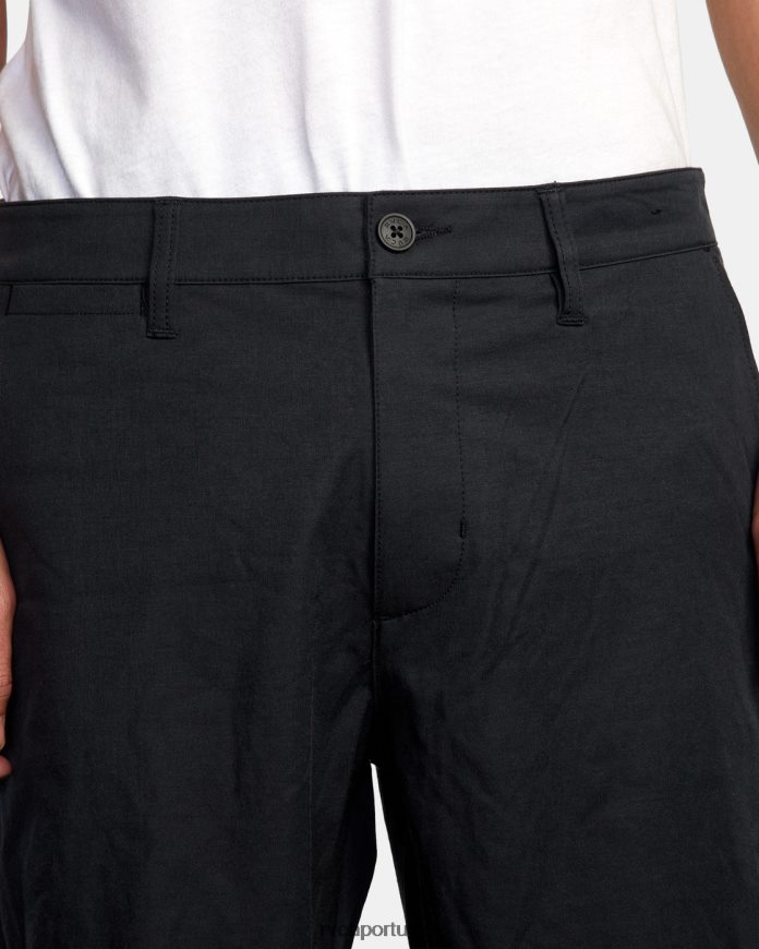 roupas RVCA homens de volta em shorts híbrido 19 preto N00F2H677