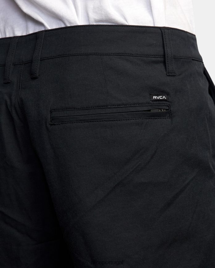 roupas RVCA homens de volta em shorts híbrido 19 preto N00F2H677