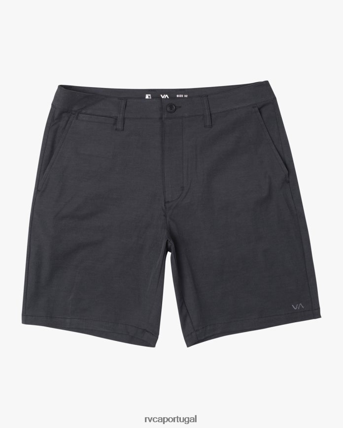 roupas RVCA homens de volta em shorts híbrido 19 preto N00F2H677
