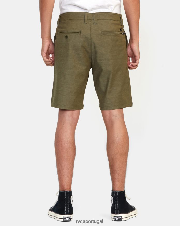 roupas RVCA homens de volta em shorts híbridos 19 Oliva N00F2H634