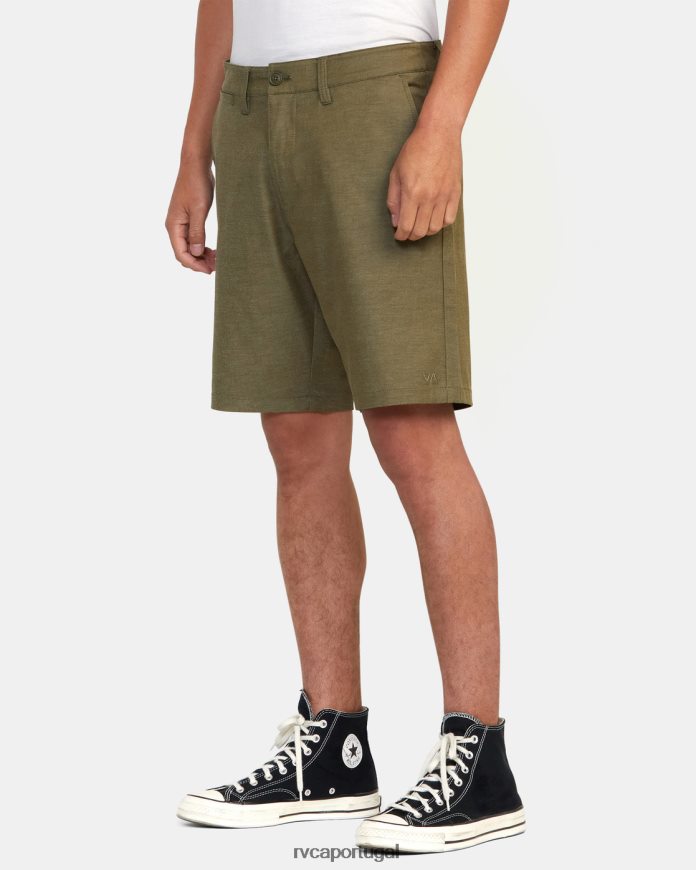 roupas RVCA homens de volta em shorts híbridos 19 Oliva N00F2H634