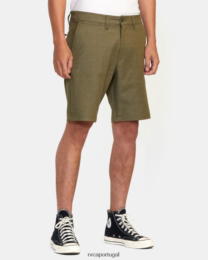 roupas RVCA homens de volta em shorts híbridos 19 Oliva N00F2H634