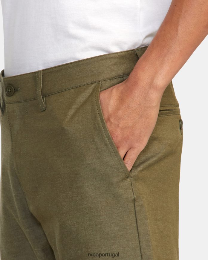 roupas RVCA homens de volta em shorts híbridos 19 Oliva N00F2H634