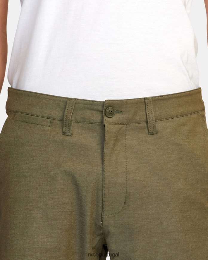 roupas RVCA homens de volta em shorts híbridos 19 Oliva N00F2H634