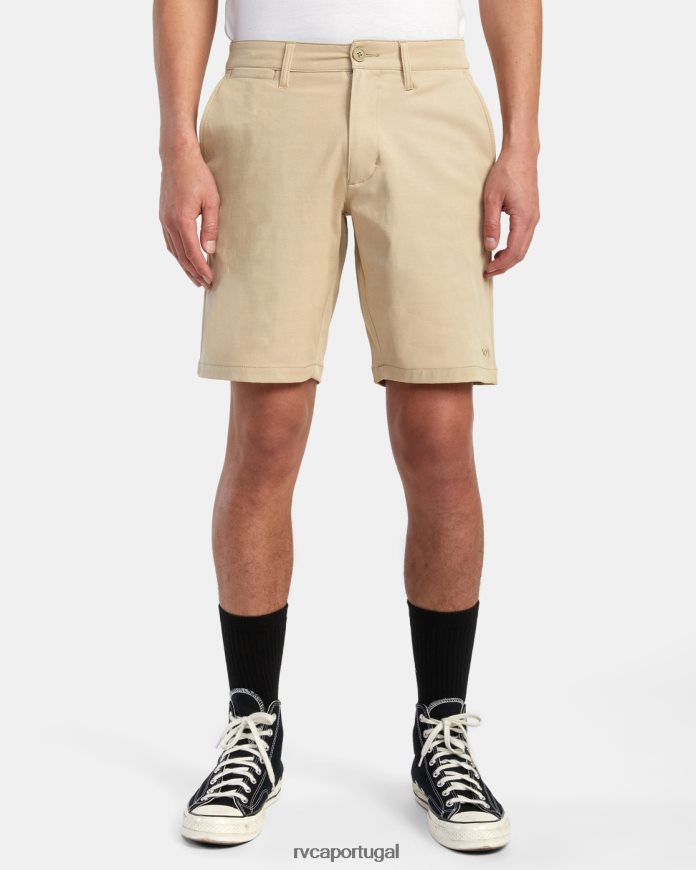 roupas RVCA homens de volta em shorts híbridos 19 cáqui N00F2H649