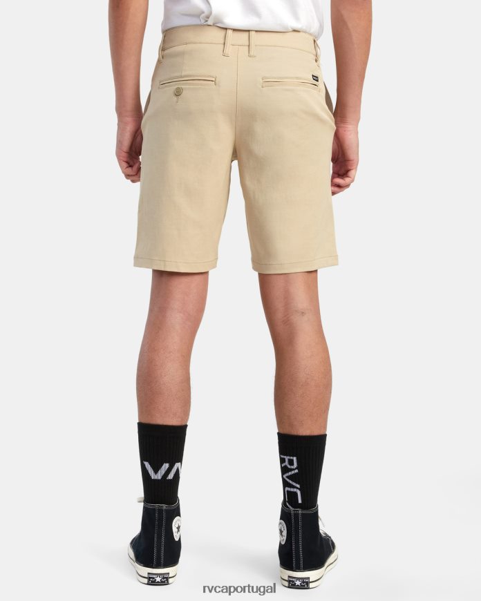 roupas RVCA homens de volta em shorts híbridos 19 cáqui N00F2H649