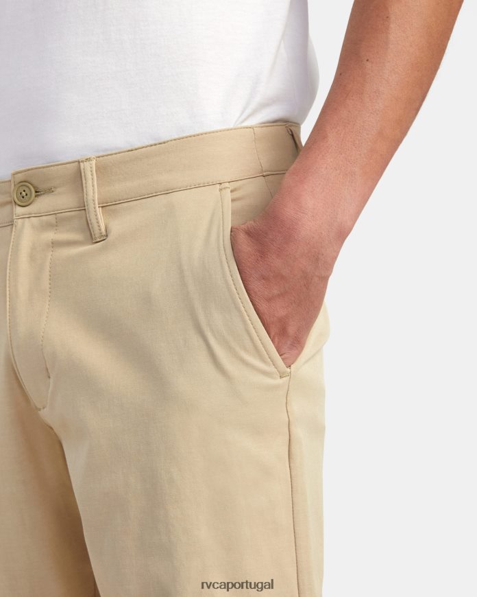 roupas RVCA homens de volta em shorts híbridos 19 cáqui N00F2H649