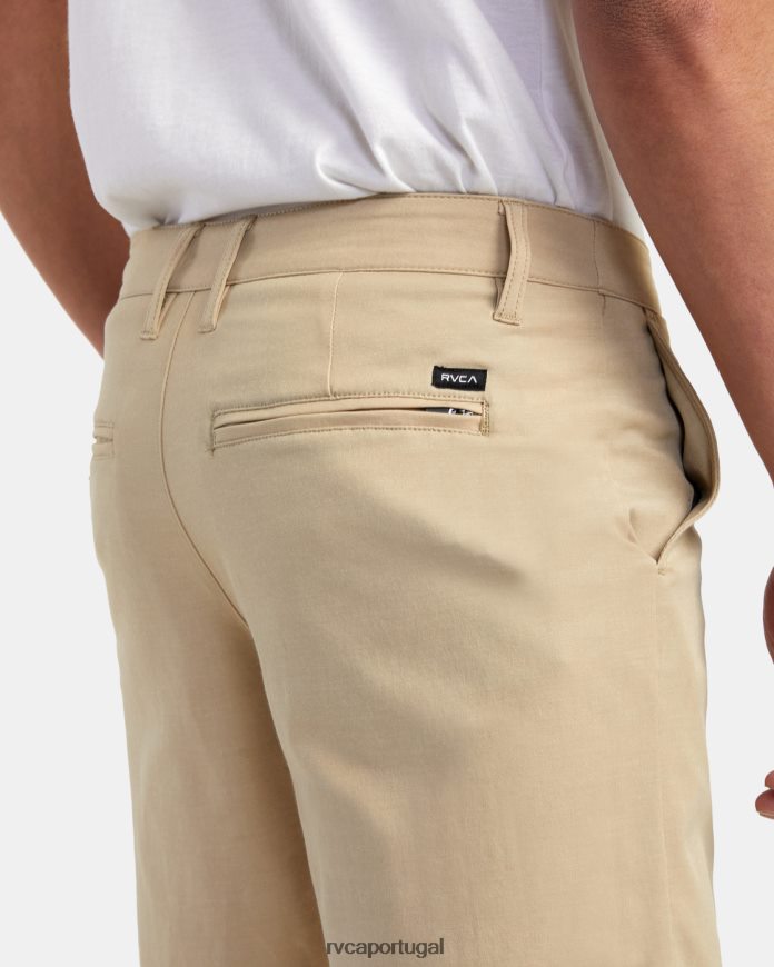 roupas RVCA homens de volta em shorts híbridos 19 cáqui N00F2H649
