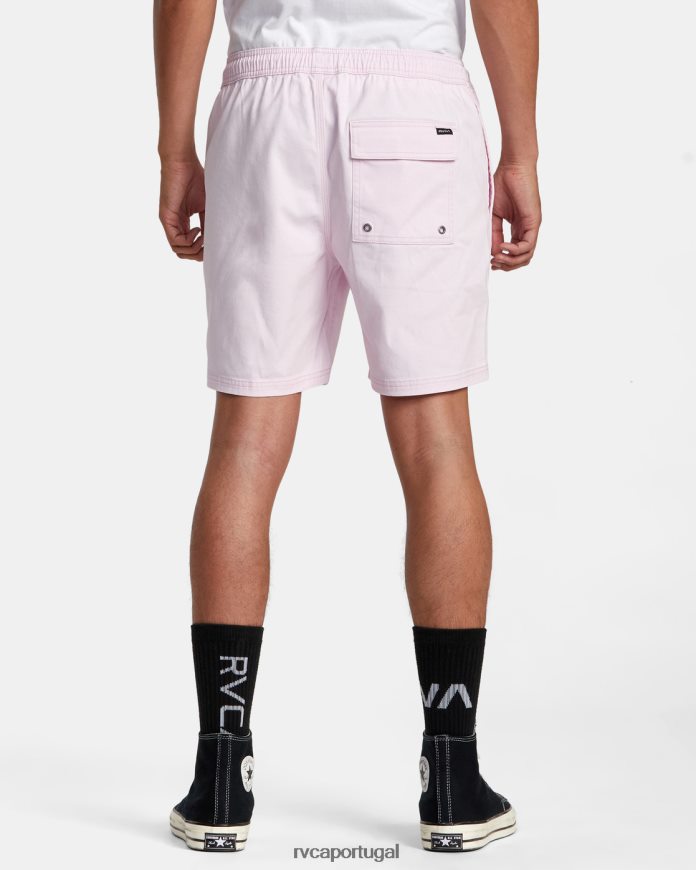 roupas RVCA homens escape shorts com cintura elástica 17 luz rosa N00F2H205