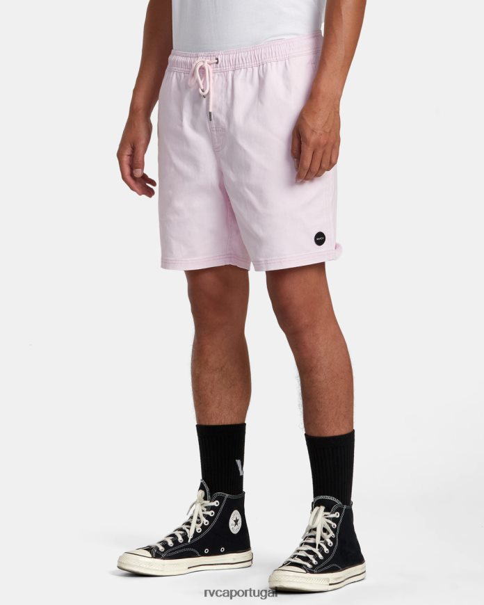 roupas RVCA homens escape shorts com cintura elástica 17 luz rosa N00F2H205