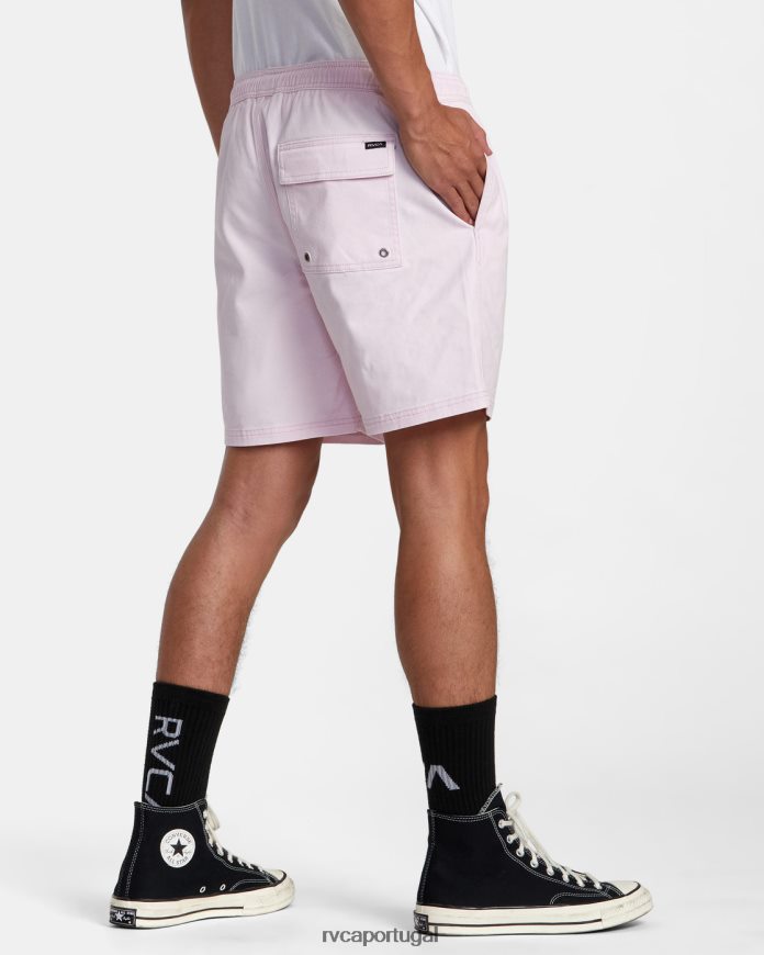 roupas RVCA homens escape shorts com cintura elástica 17 luz rosa N00F2H205