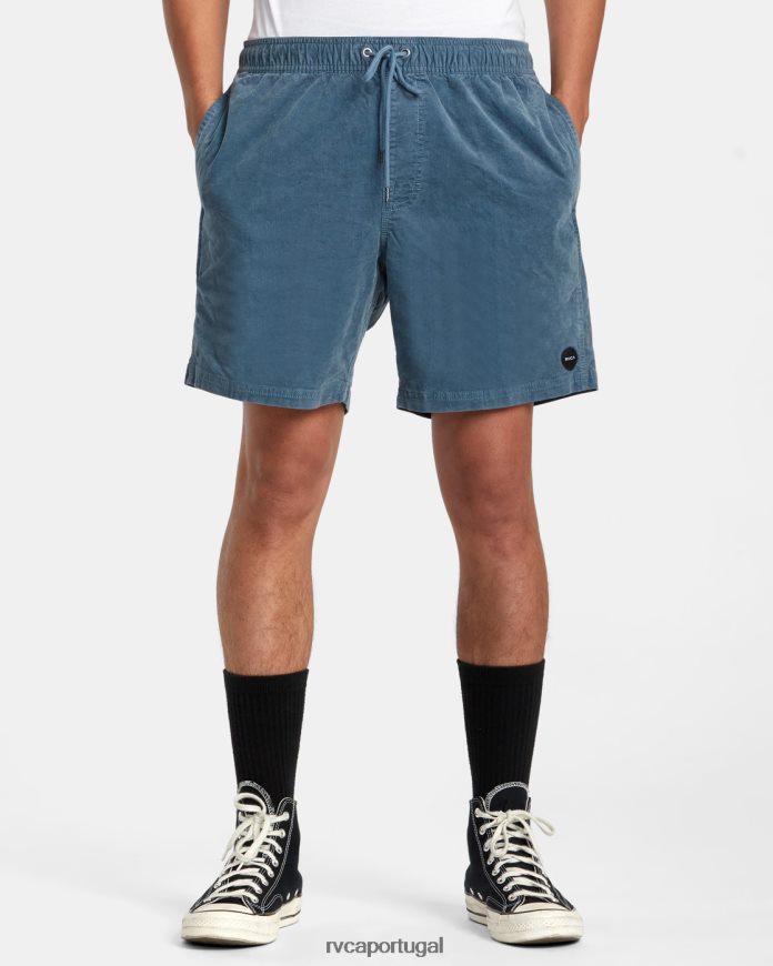roupas RVCA homens escape shorts de veludo cotelê com cintura elástica 17 pato claro azul N00F2H60