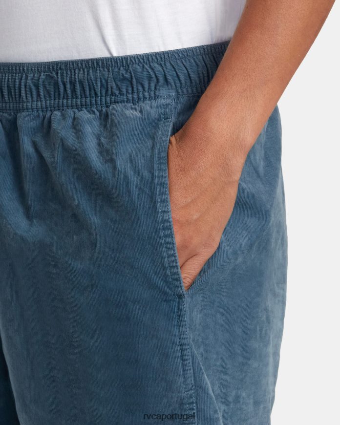 roupas RVCA homens escape shorts de veludo cotelê com cintura elástica 17 pato claro azul N00F2H60