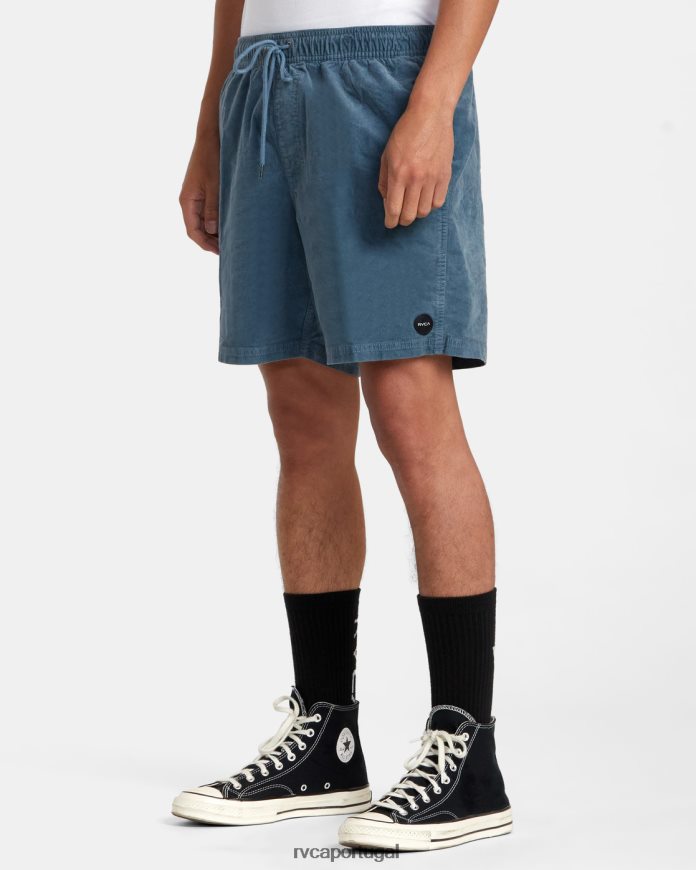 roupas RVCA homens escape shorts de veludo cotelê com cintura elástica 17 pato claro azul N00F2H60
