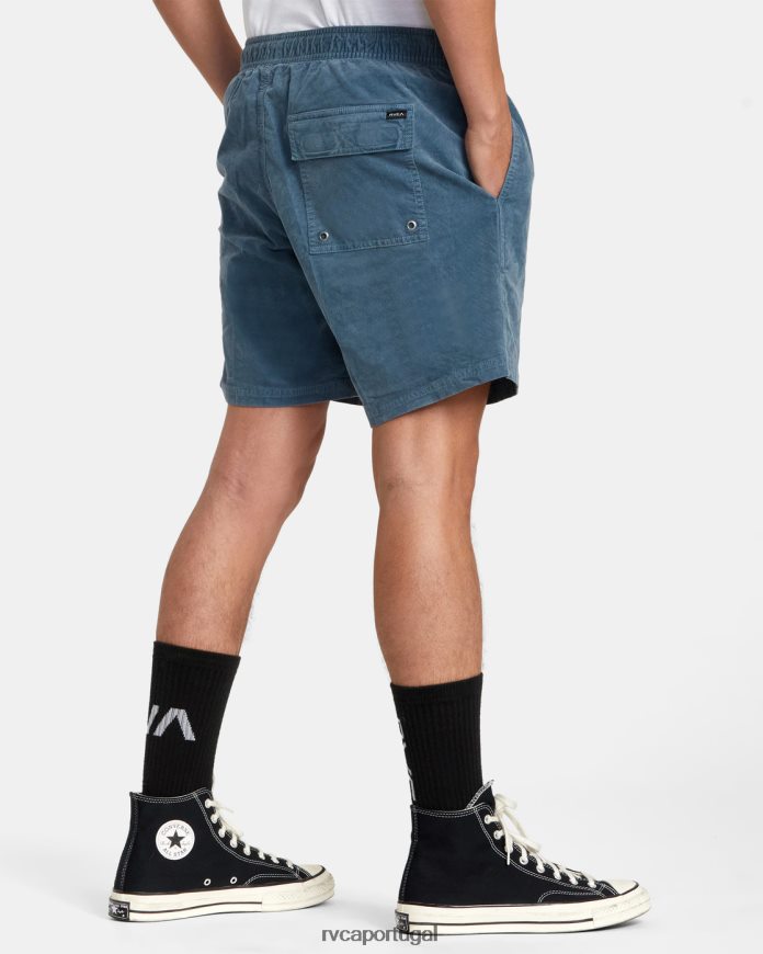 roupas RVCA homens escape shorts de veludo cotelê com cintura elástica 17 pato claro azul N00F2H60