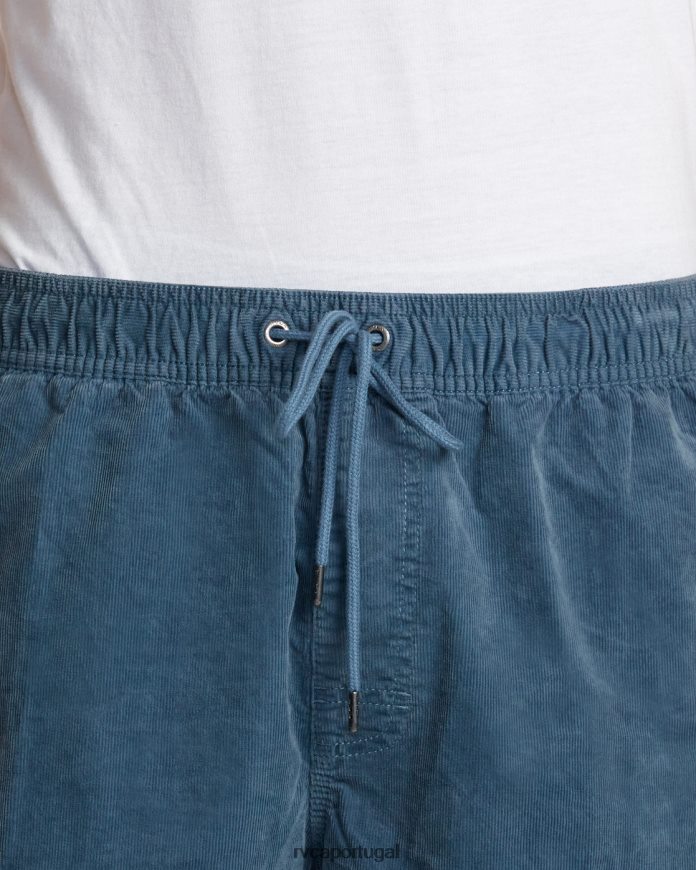 roupas RVCA homens escape shorts de veludo cotelê com cintura elástica 17 pato claro azul N00F2H60