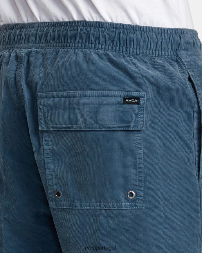 roupas RVCA homens escape shorts de veludo cotelê com cintura elástica 17 pato claro azul N00F2H60