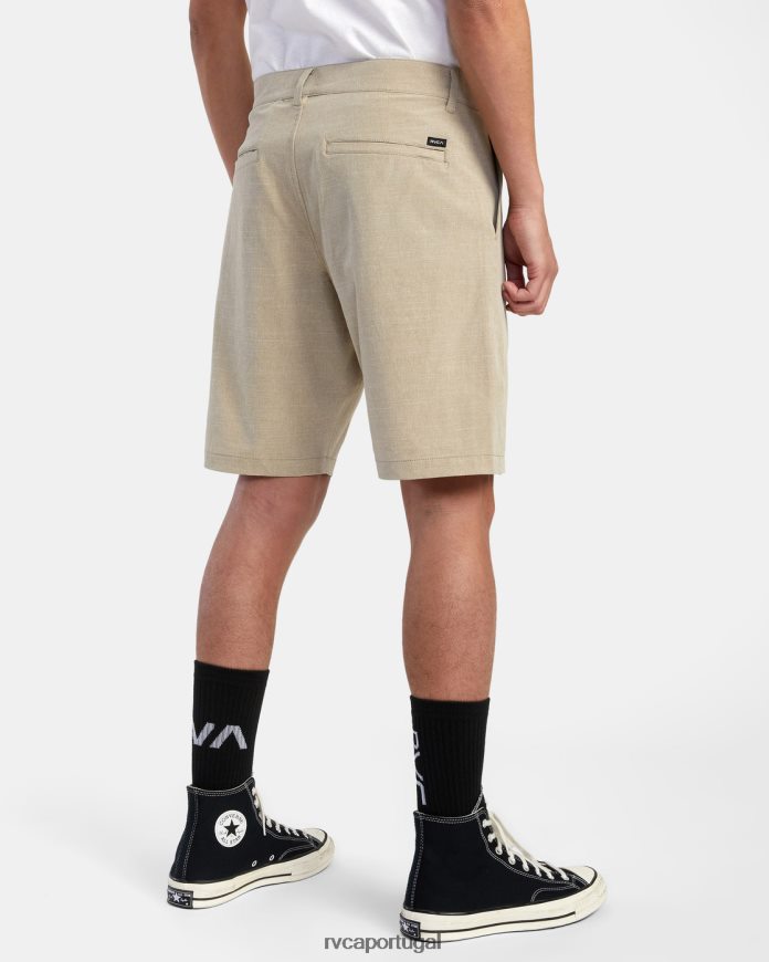 roupas RVCA homens short híbrido balance 20 cáqui N00F2H927