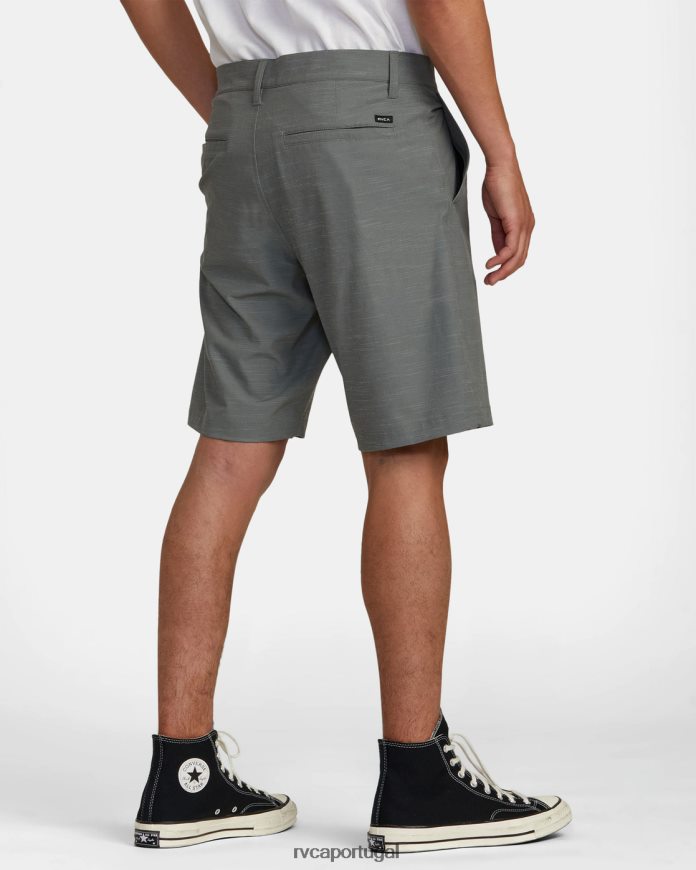 roupas RVCA homens shorts balance híbrido 20 Oliva N00F2H651