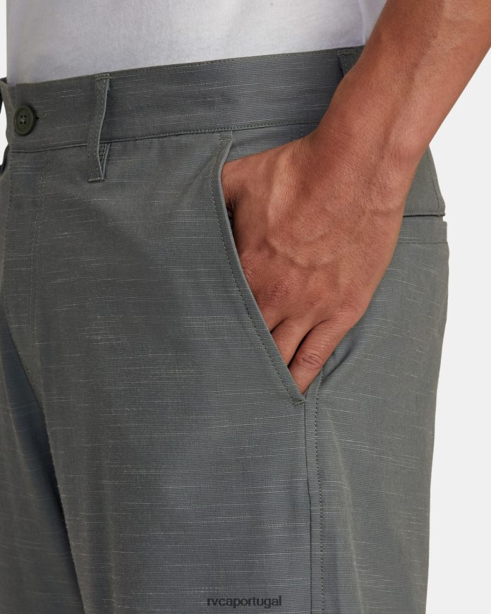 roupas RVCA homens shorts balance híbrido 20 Oliva N00F2H651