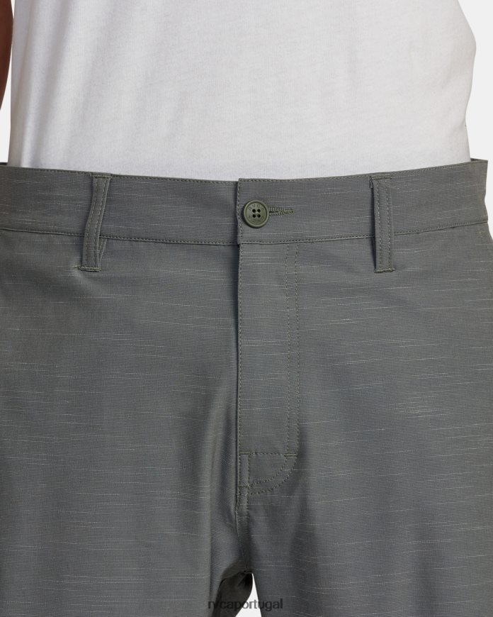 roupas RVCA homens shorts balance híbrido 20 Oliva N00F2H651