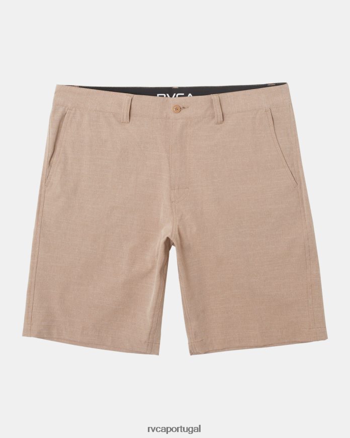 roupas RVCA homens shorts balance híbrido 20 camelo N00F2H104