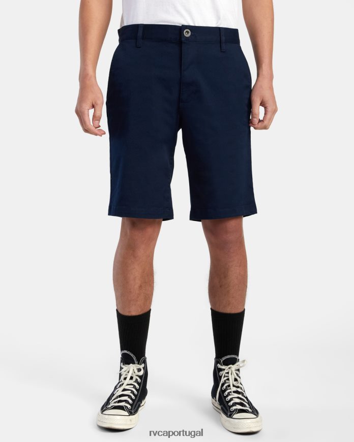 roupas RVCA homens shorts chino stretch de fim de semana 20 Marinha Marinha N00F2H720
