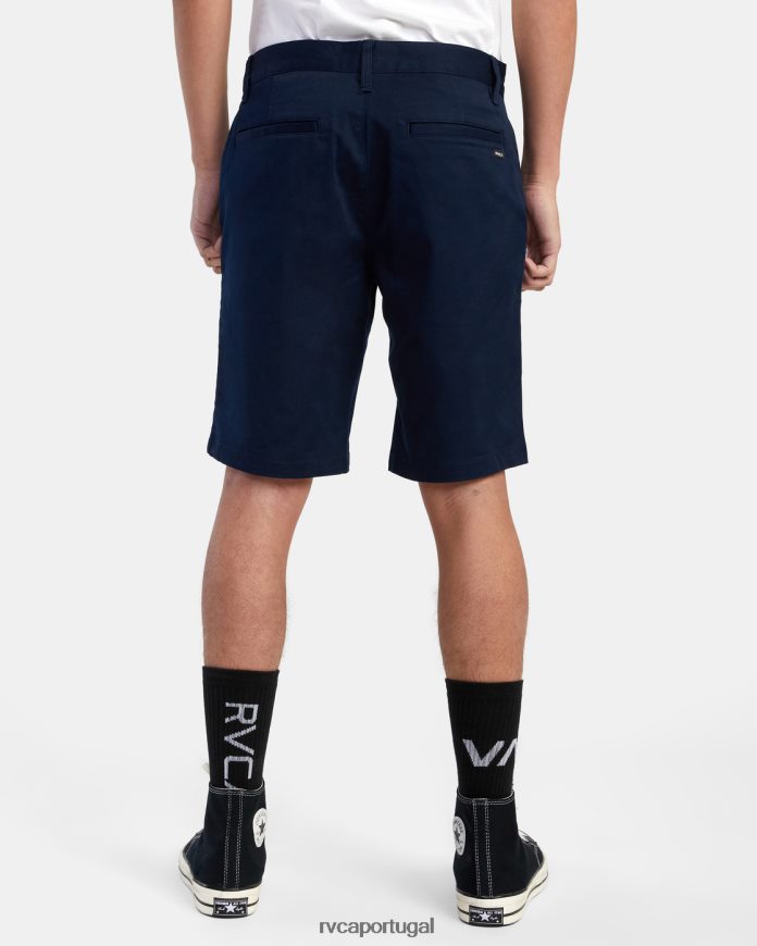 roupas RVCA homens shorts chino stretch de fim de semana 20 Marinha Marinha N00F2H720