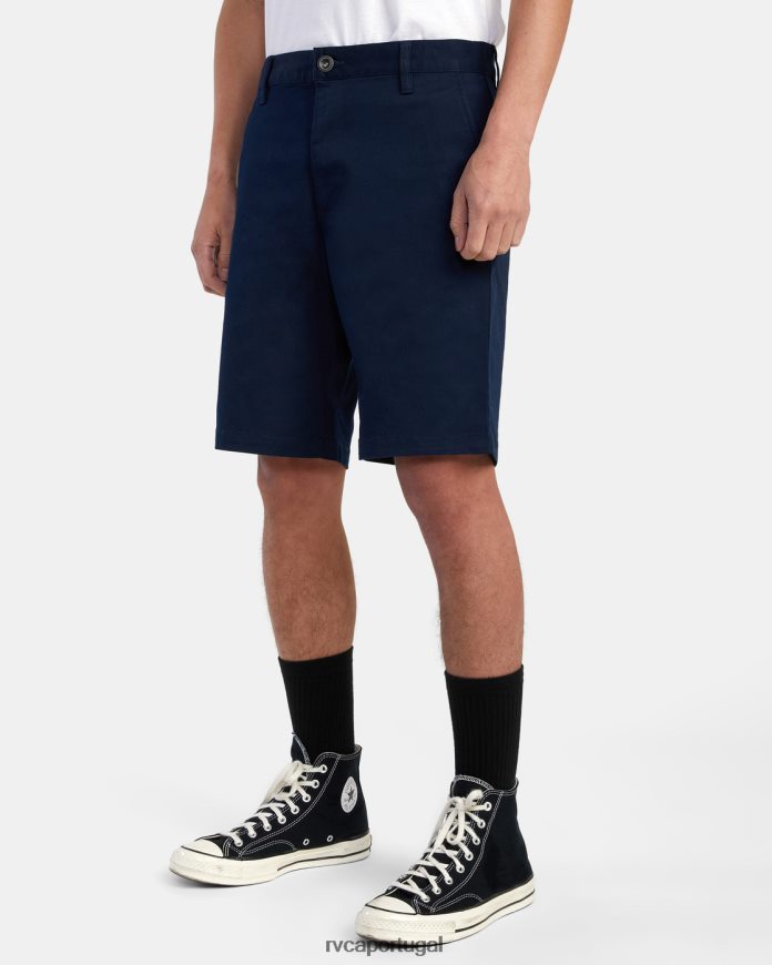 roupas RVCA homens shorts chino stretch de fim de semana 20 Marinha Marinha N00F2H720