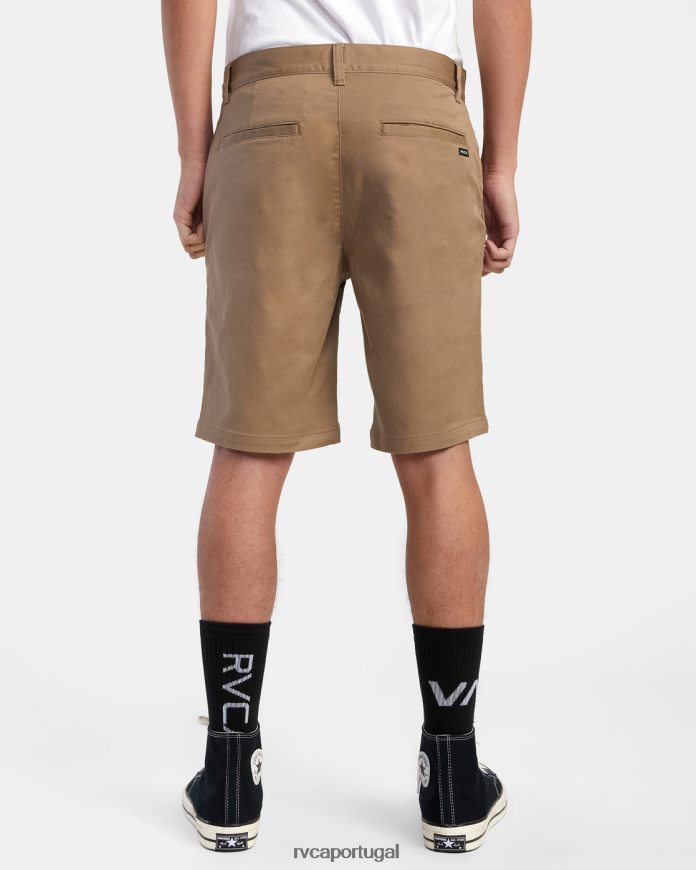 roupas RVCA homens shorts chino stretch de fim de semana 20 cáqui escuro N00F2H696