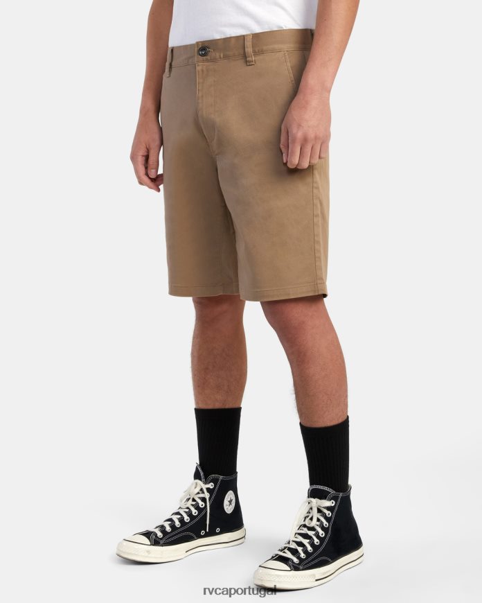 roupas RVCA homens shorts chino stretch de fim de semana 20 cáqui escuro N00F2H696