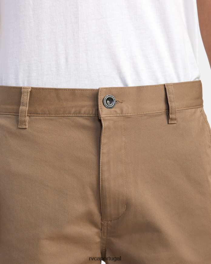 roupas RVCA homens shorts chino stretch de fim de semana 20 cáqui escuro N00F2H696