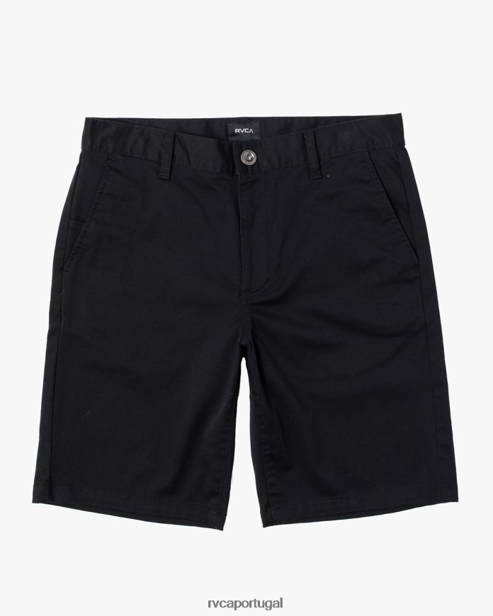roupas RVCA homens shorts chino stretch de fim de semana 20 preto N00F2H661