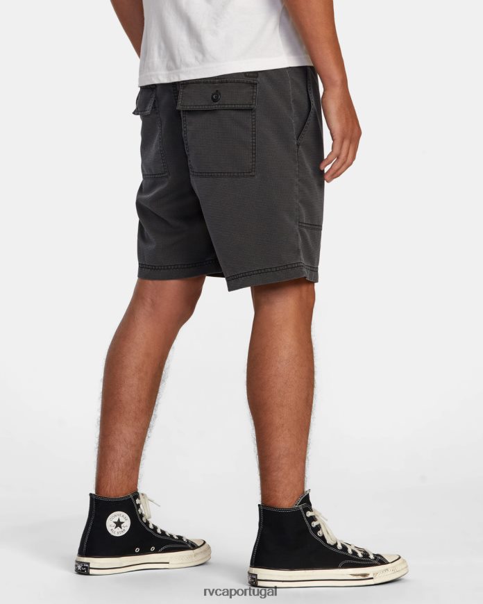 roupas RVCA homens shorts com cintura elástica civic city preto N00F2H399