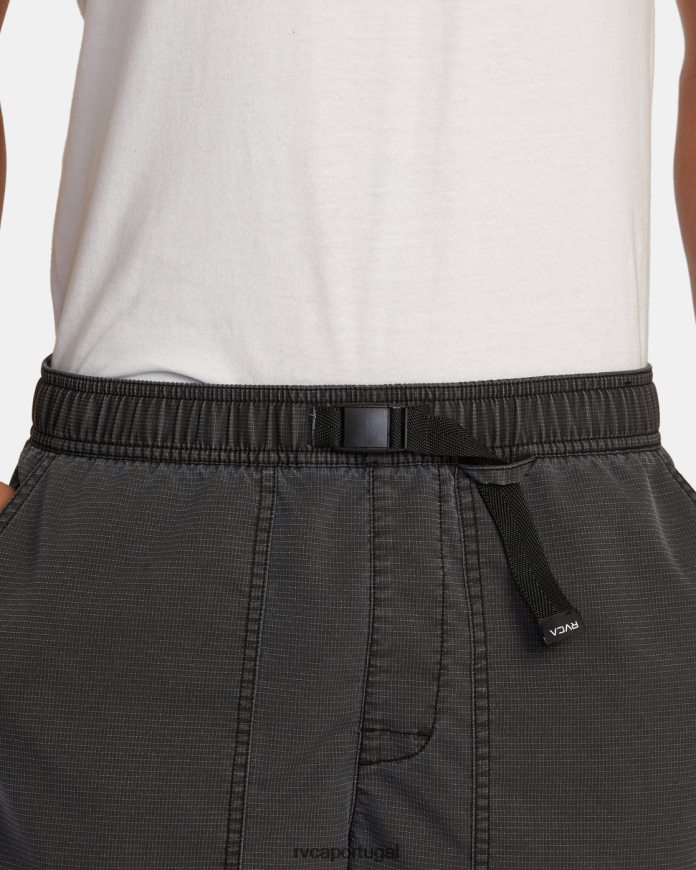 roupas RVCA homens shorts com cintura elástica civic city preto N00F2H399