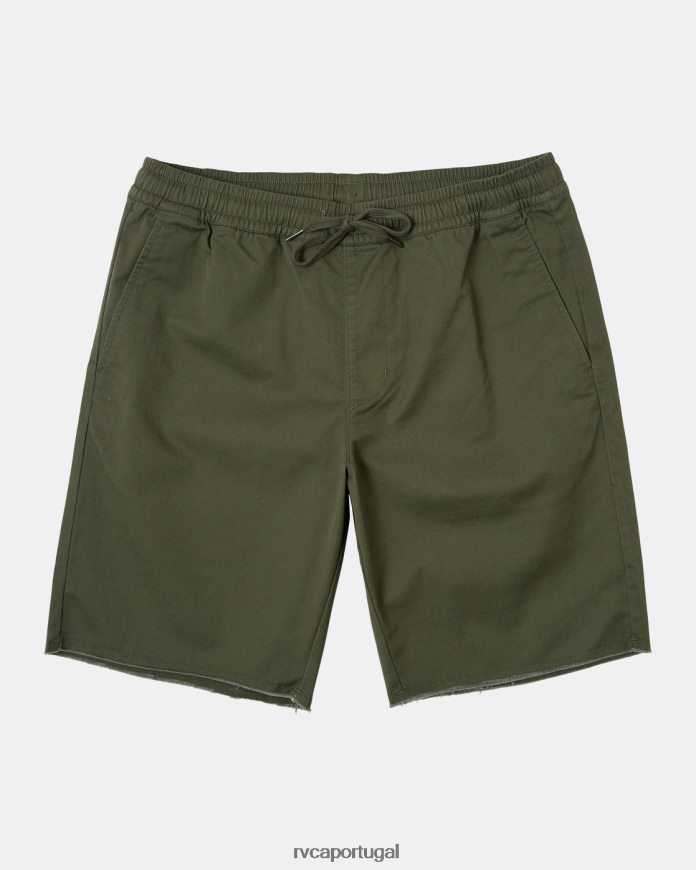 roupas RVCA homens shorts de cintura elástica para fim de semana cacto N00F2H219