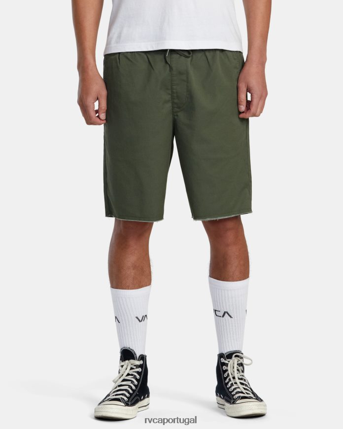 roupas RVCA homens shorts de cintura elástica para fim de semana cacto N00F2H219