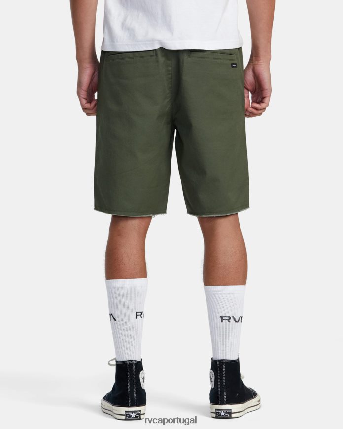 roupas RVCA homens shorts de cintura elástica para fim de semana cacto N00F2H219
