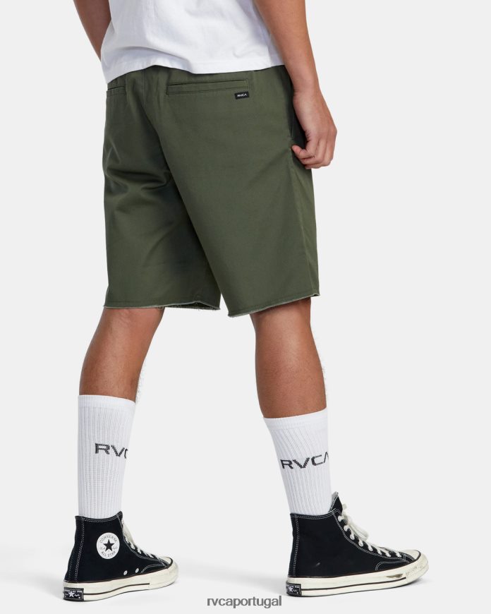 roupas RVCA homens shorts de cintura elástica para fim de semana cacto N00F2H219