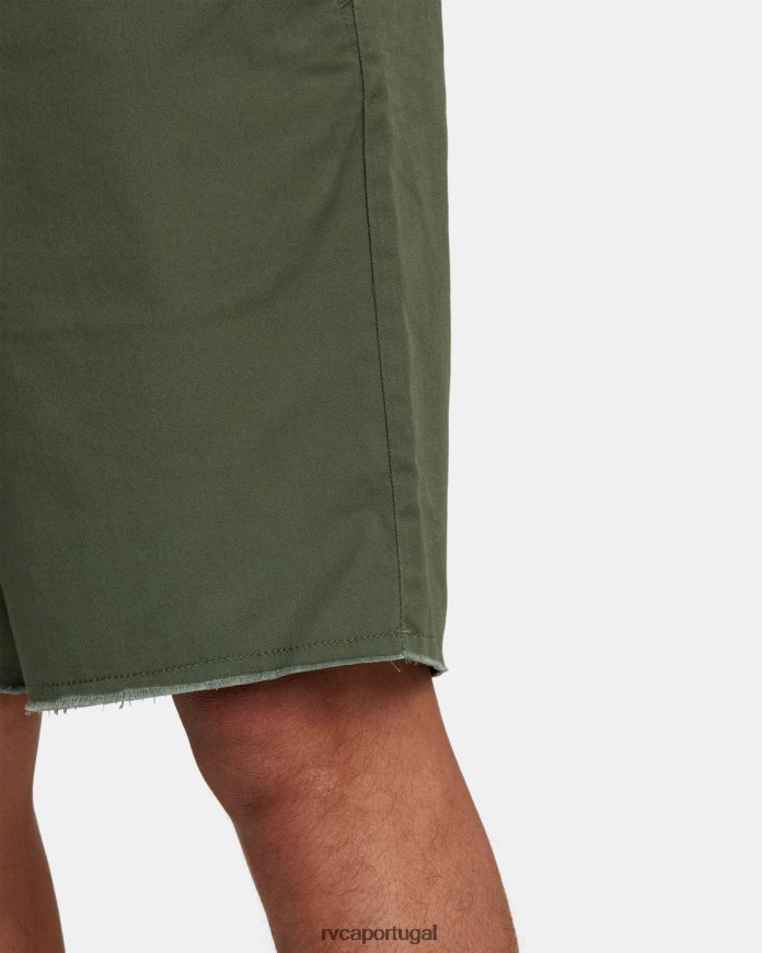 roupas RVCA homens shorts de cintura elástica para fim de semana cacto N00F2H219