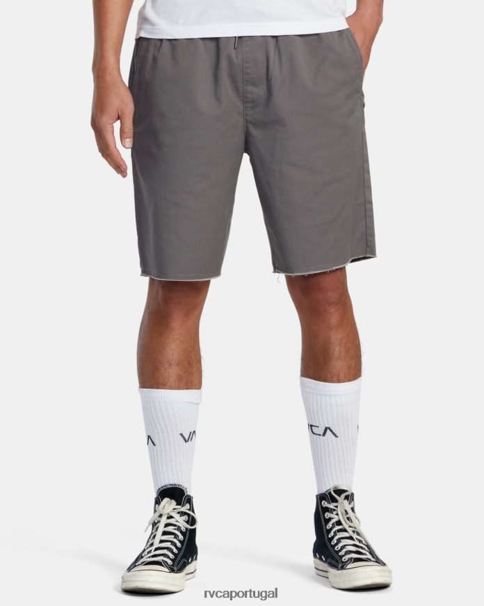 roupas RVCA homens shorts de cintura elástica para fim de semana fumaça N00F2H195
